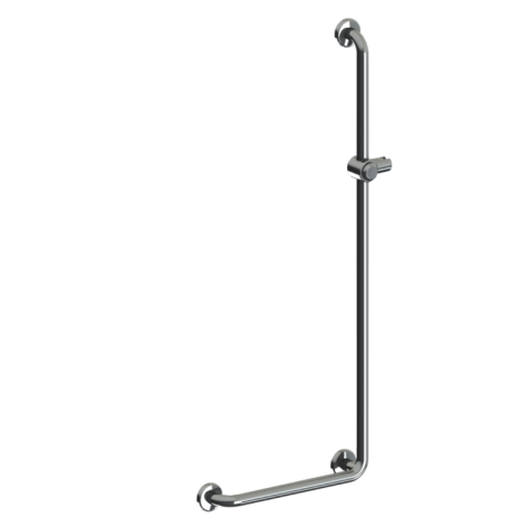 Barre de douche en L - acier inoxydable - 450x1200 mm