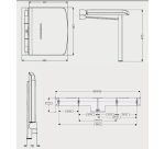 Siège de douche relevable Adaggio blanc