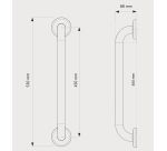 Barre d'appui droite acier inoxydable