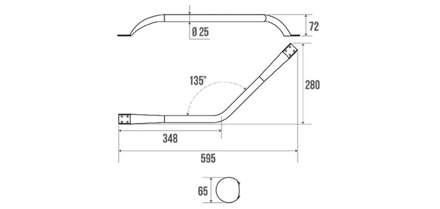 Barre d'appui coudée BANJU