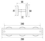 Patère en acier Chromé 3 Têtes