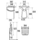 Siège de douche escamotable