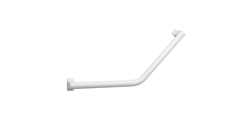 Barre d'appui coudée 135° - Design - en alu - Blanc