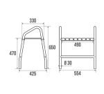 Banc de douche avec 2 poignées