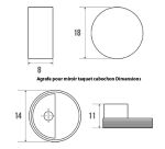 Miroir rond pour sanitaires