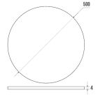 Miroir rond pour sanitaires