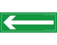 Panneau Flèche Evacuation - fond vert