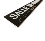 Salle de réunion - Plaque de porte en braille et relief