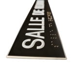 Salle de réunion - Plaque de porte en braille et relief