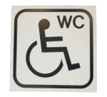Panneau WC picto PMR en relief