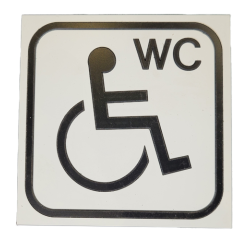 Panneau WC picto PMR en relief