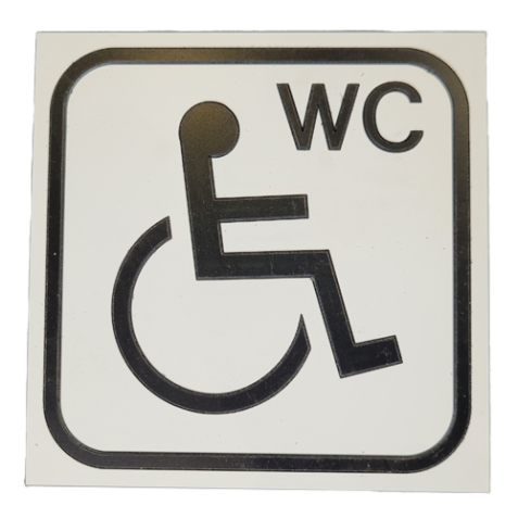 Panneau WC picto PMR en relief