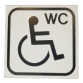 Panneau WC picto PMR en relief