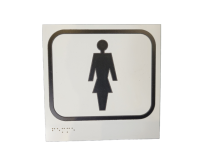 Panneaux FEMME - 150 x 150 mm - relief et braille
