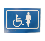 Panneau Picto PMR et FEMME en relief et braille
