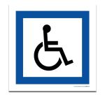 Panneau Parking PMR- plat