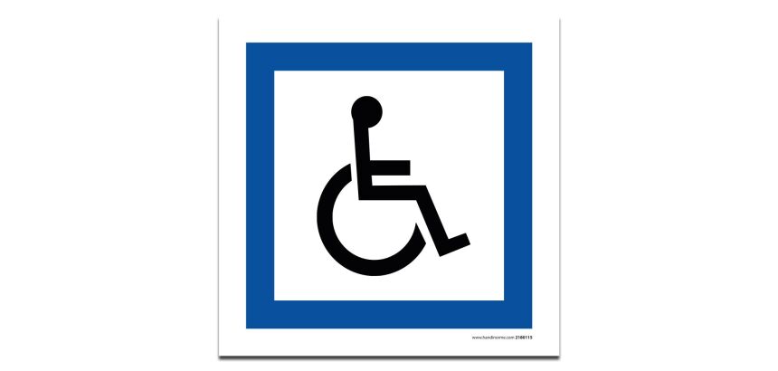 Panneau Parking PMR- plat
