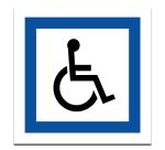 Panneau parking Picto PMR à couvre chant