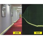 Ruban balisage photoluminescent de sécurité - 20mm x 10m - int ou ext sous abri