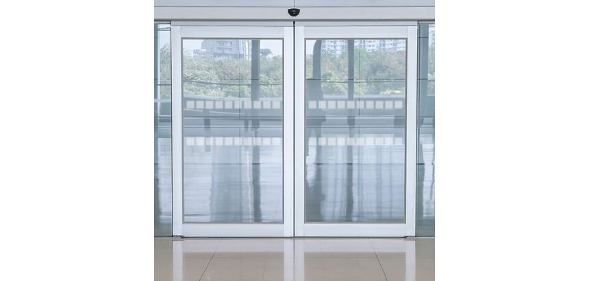 Bande de repérage pour surfaces vitrées - carrés dépolis