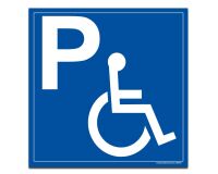 Panneau Picto Parking PMR à couvre-chant carré