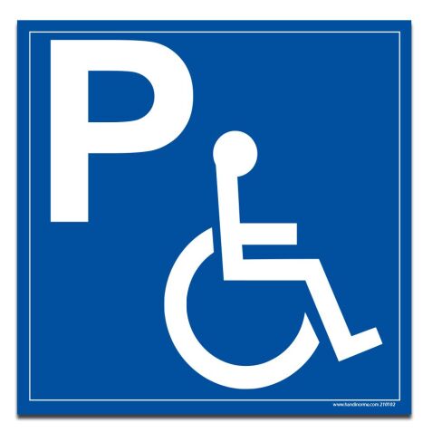 Panneau Parking handicapé à couvre-chant carré