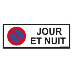 Panneau Picto Interdiction stationnement, jour et nuit