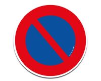 Sticker autocollant "stationnement interdit" - diamètre 400 mm