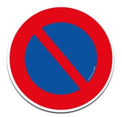 Sticker autocollant "stationnement interdit" - diamètre 400 mm