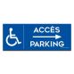 Signalisation - Accés parking - Handicapé, flèche à droite