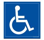 Plaque magnétique pour véhicule avec picto PMR