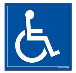 Plaque magnétique pour véhicule avec picto PMR