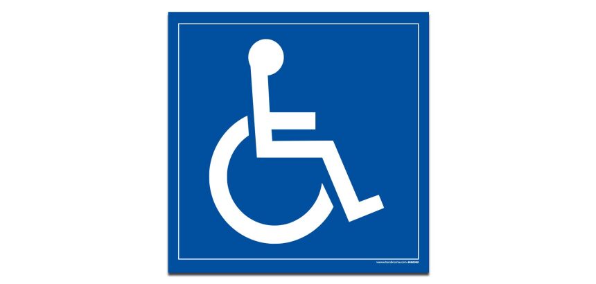 Plaque magnétique pour véhicule avec picto PMR