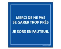 Plaque magnétique pour véhicule - Merci de ne pas se garer trop près