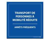 Plaque magnétique pour véhicule - Transport PMR, arrêts fréquents
