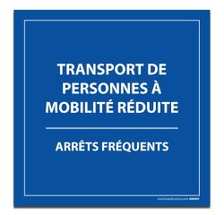 Plaque magnétique pour véhicule - Transport PMR, arrêts fréquents