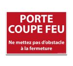 Panneau - Porte coupe-feu, pas d'obstacle - ISO 3864-1