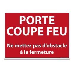 Panneau PORTE COUPE FEU...