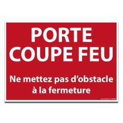 Panneau PORTE COUPE FEU...