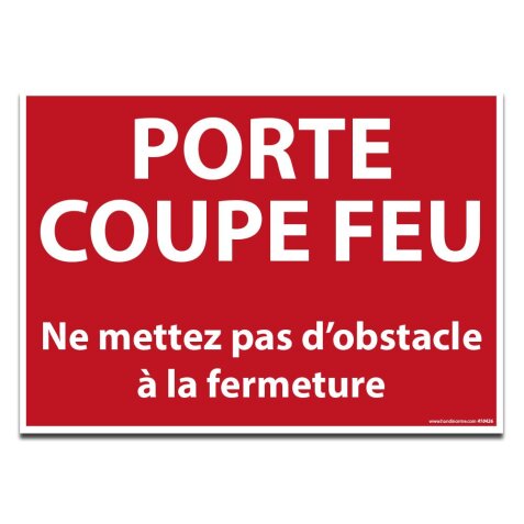 Panneau PORTE COUPE FEU...