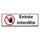 Panneau Picto Entrée interdite - Pictogramme main