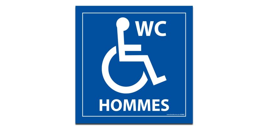 Panneau Signalétique - WC HOMMES PMR