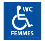 Panneau WC FEMMES PMR