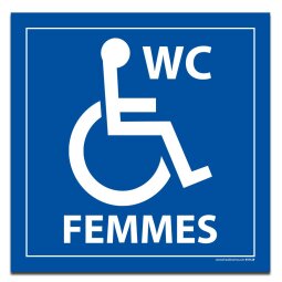 Panneau Signalétique - WC FEMMES PMR