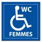 Panneau WC FEMMES PMR