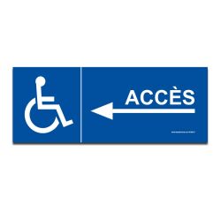 Panneau Picto Accès PMR Flèche gauche