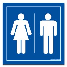 Panneau Toilettes - Homme Femme