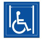 Panneau Picto Passage large pour PMR