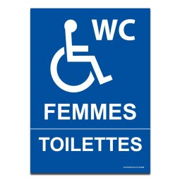 Panneau - Toilettes Handicapés Femmes