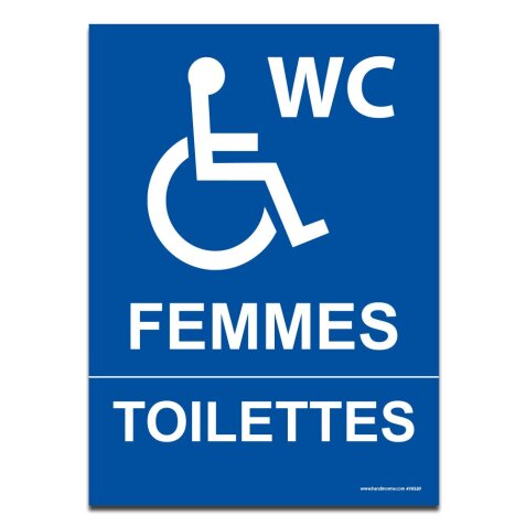 Panneau Toilettes Femmes PMR